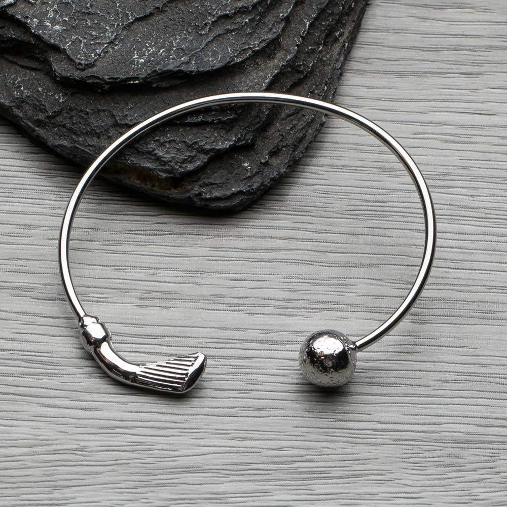 Golf Bracelet, Golf Jewelry- Golf Cuff Bangle Bracelet for Female Golf Players