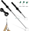 Retractable Golf Swing Trainer with Golf Grip Trainer-Telescopic Club Retractable Golf Swing Training Aid with Arm Band/Tempo Stick Golf/Warm Up/Indoor Golf Practice | Golf Grip Trainer