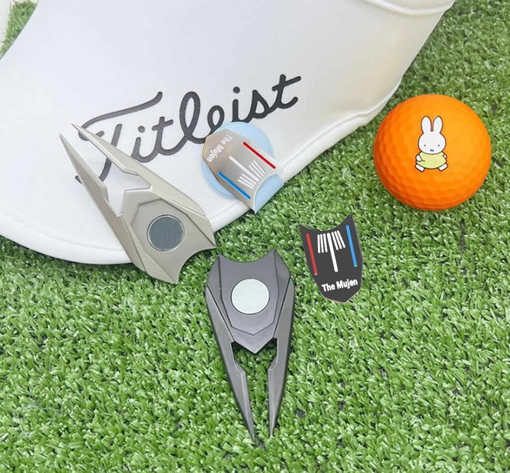 Golf Ball Marker & Divot Tool with Hat Clip Golf Alignment Putting Aid | Golf Alignment Ball Marker for Putting Golf Training Aid Golf Accessories Cleaner, Club Holder, Golf Gift