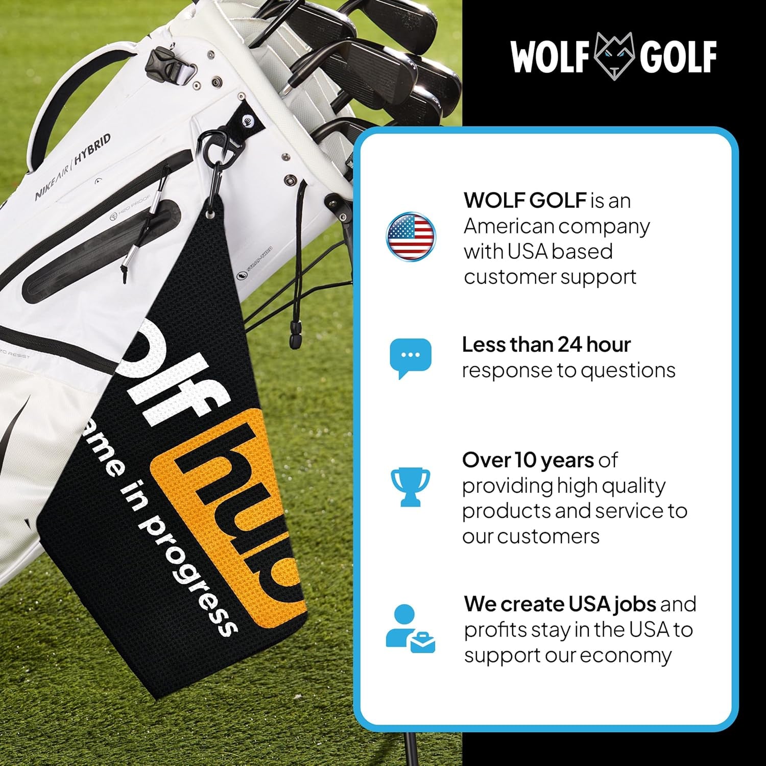 Golfhub Golf Towel - Golf Accessories for Men - Golf Gifts for Men - Printed Funny Golf Towel