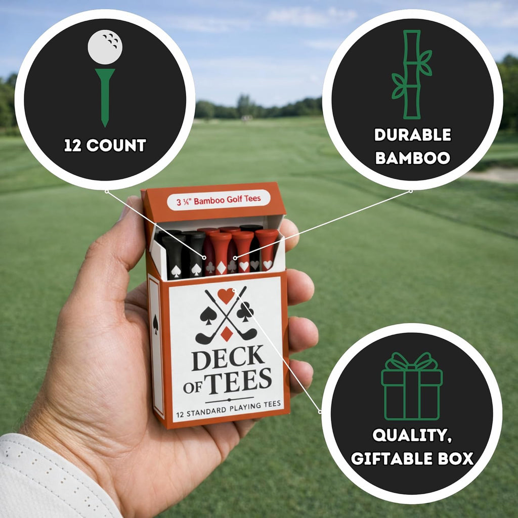 Funny Golf Tees | Golf Accessories for Men | Top Golf Gifts for Men & Unique Golf Gifts for Golfers | Premium Golf Stuff & Golf Bag Accessories | Wooden Bamboo Tees
