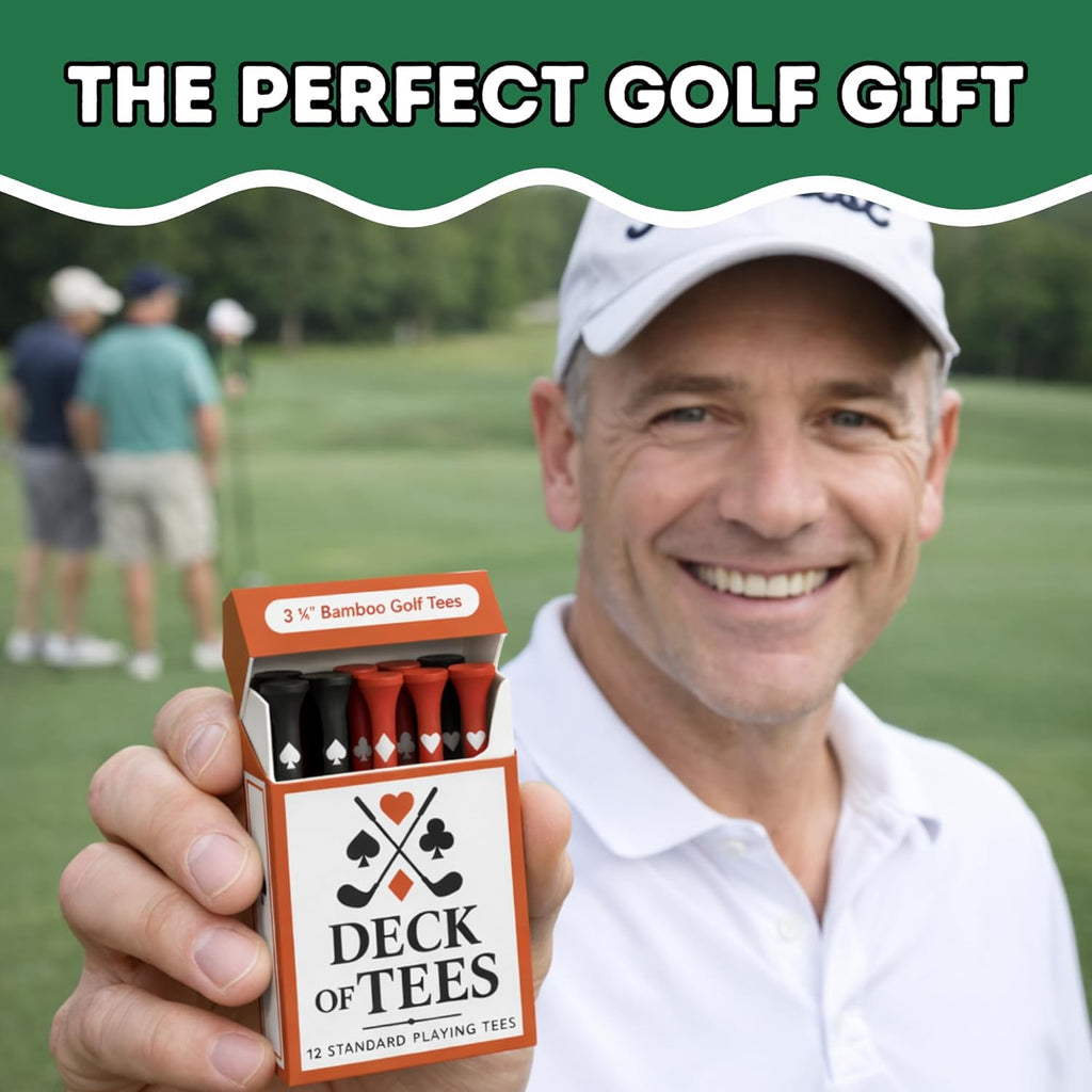 Funny Golf Tees | Golf Accessories for Men | Top Golf Gifts for Men & Unique Golf Gifts for Golfers | Premium Golf Stuff & Golf Bag Accessories | Wooden Bamboo Tees